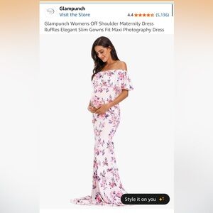 Floral Off-Shoulder Maternity Dress